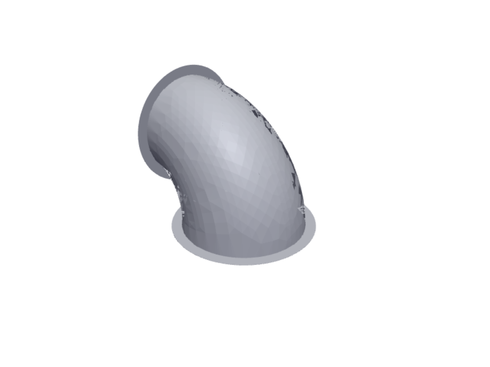 Duct curved circular complete