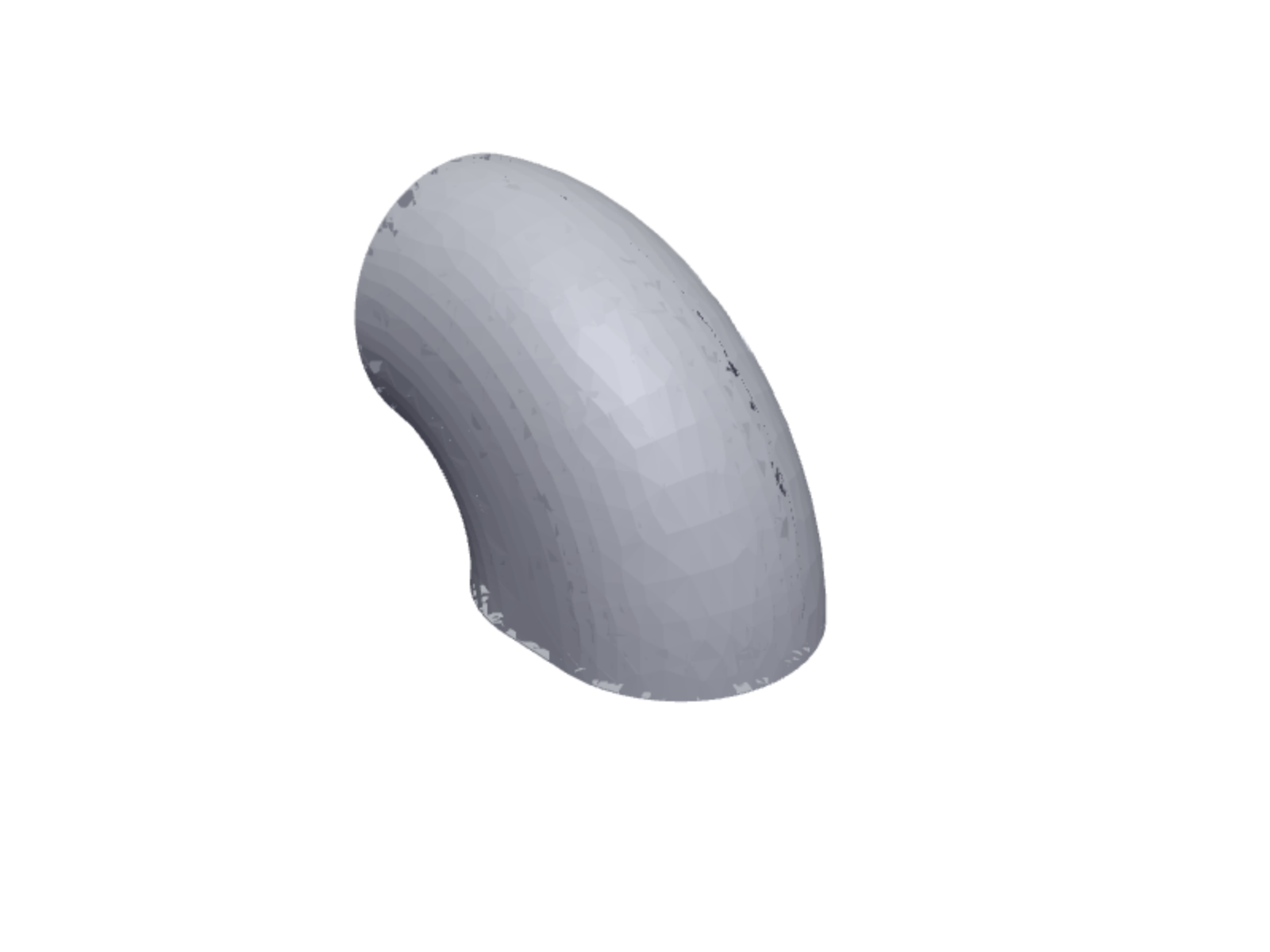 Duct curved circular oval complete