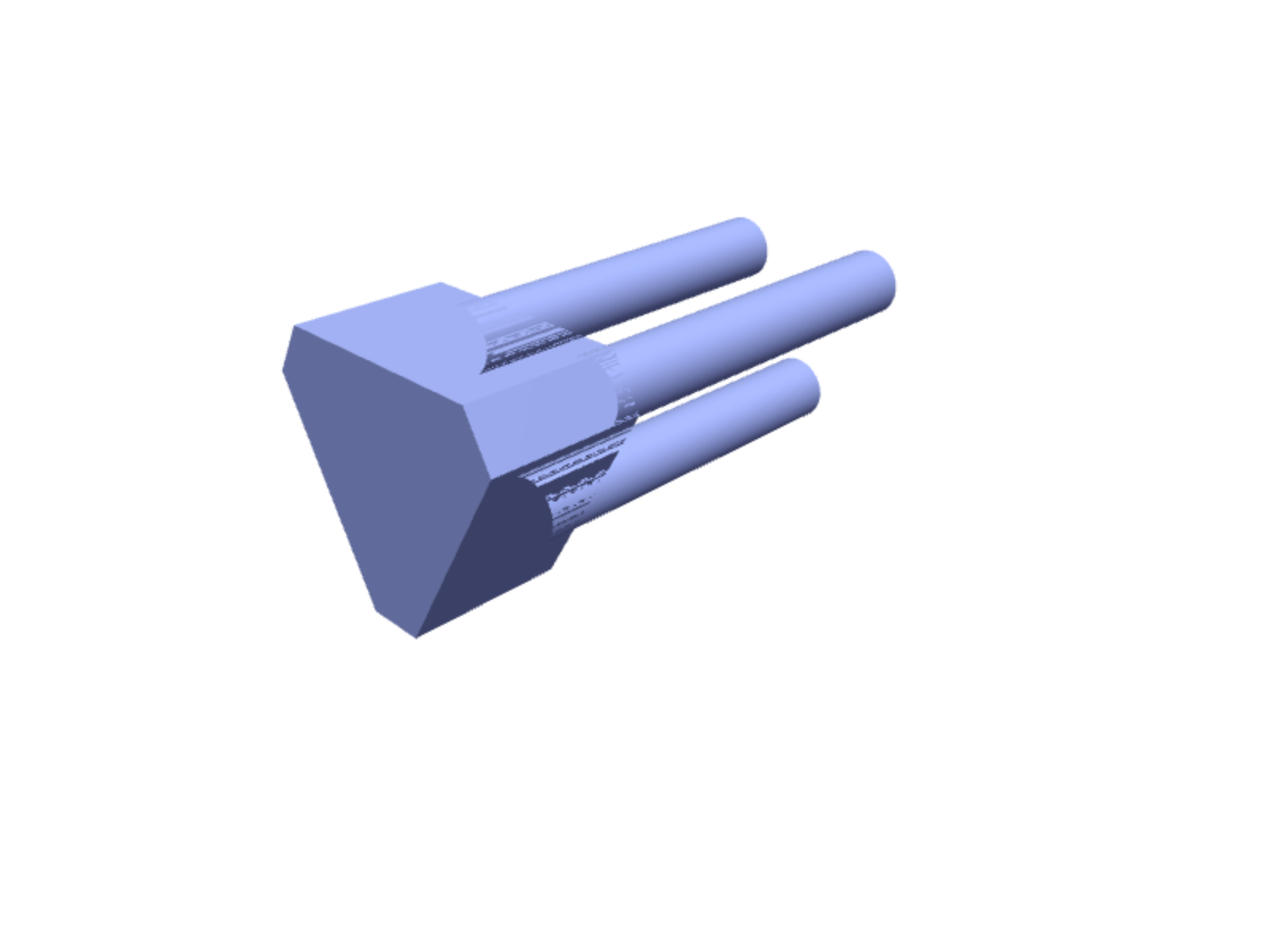 Block and 3 pile assembly