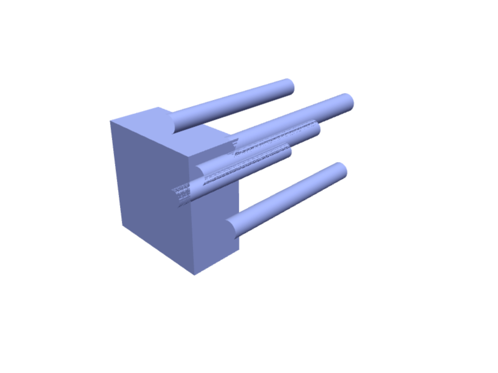 Block and 5 piles assembly