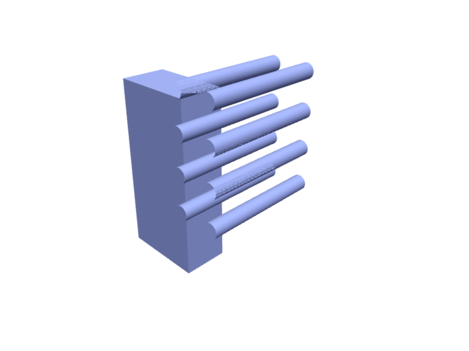 Block and n piles assembly