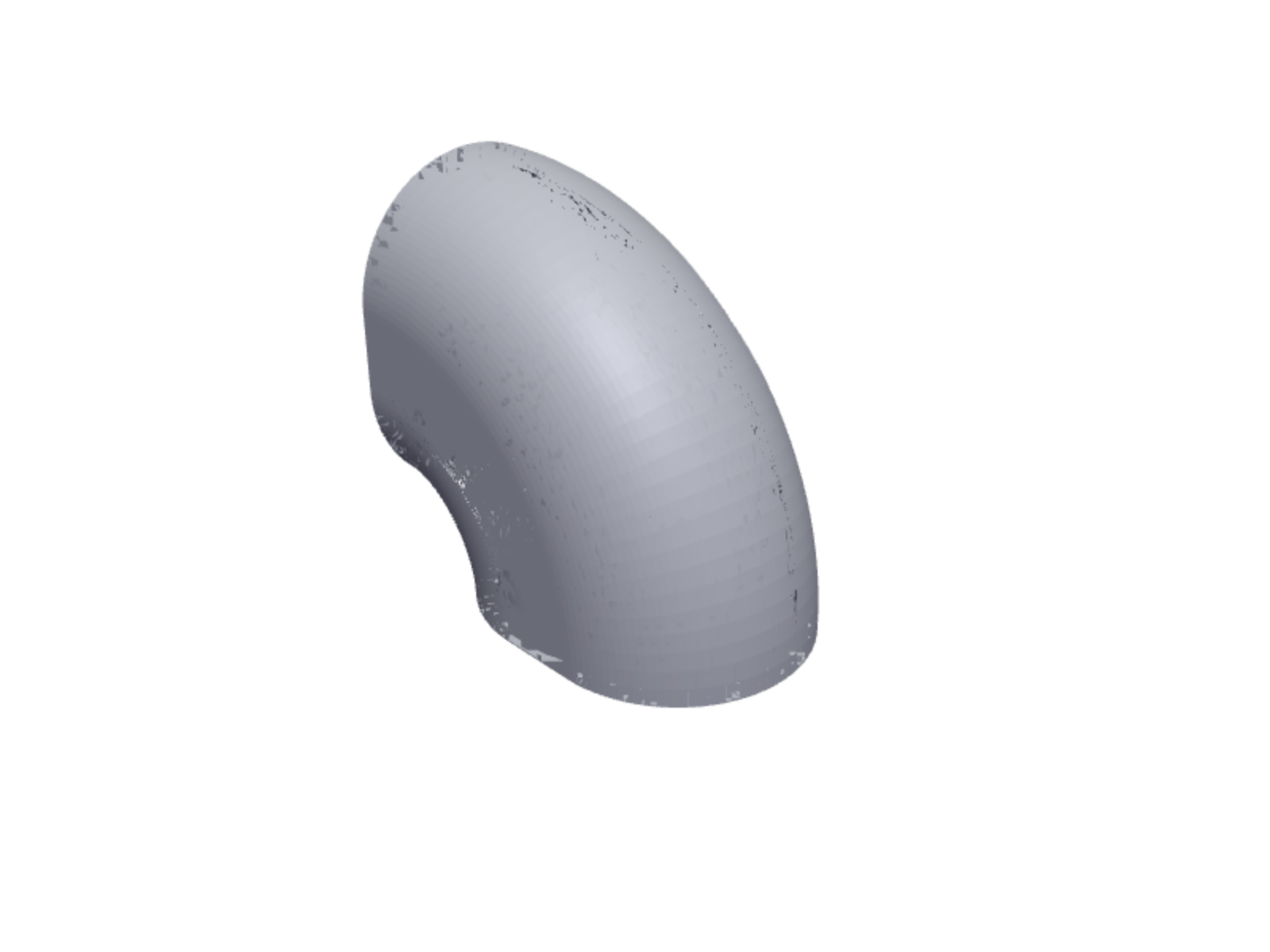Duct curved oval complete