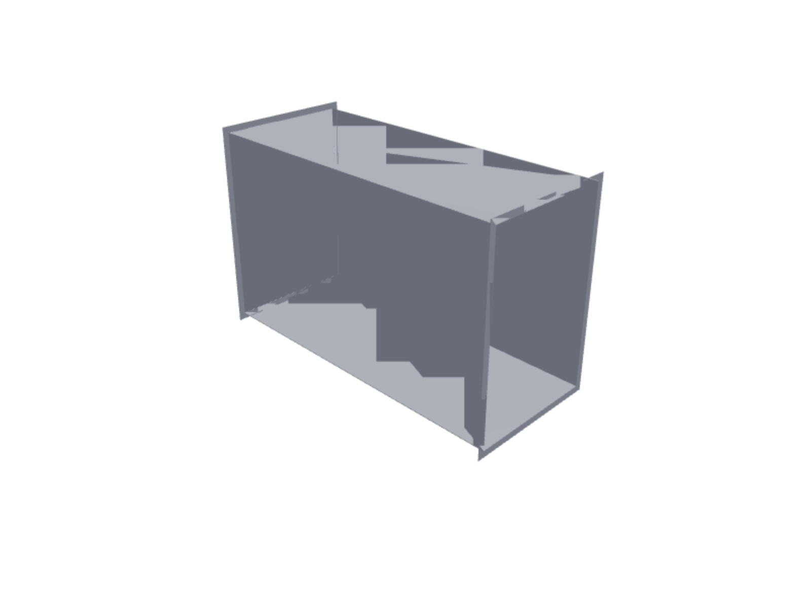 Duct linear rectangular complete