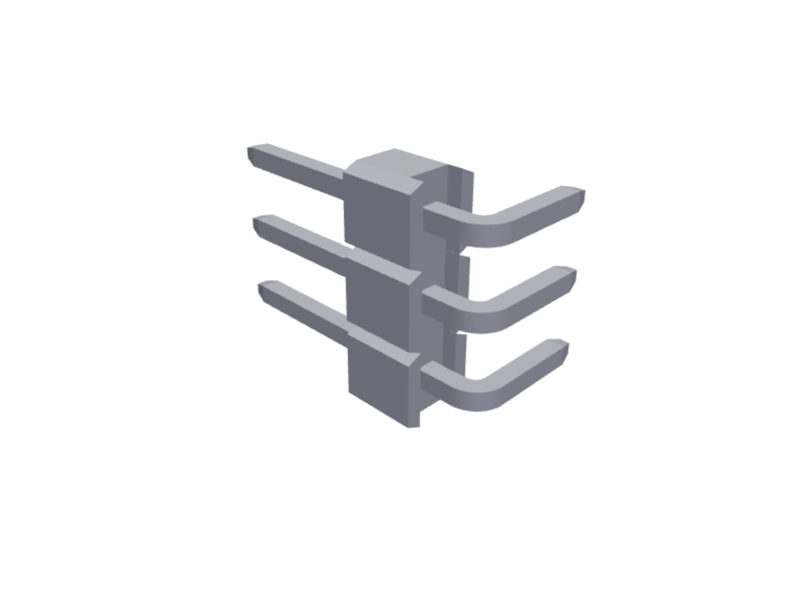 1×3 male pin header right angle type II